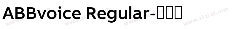 ABBvoice Regular字体转换